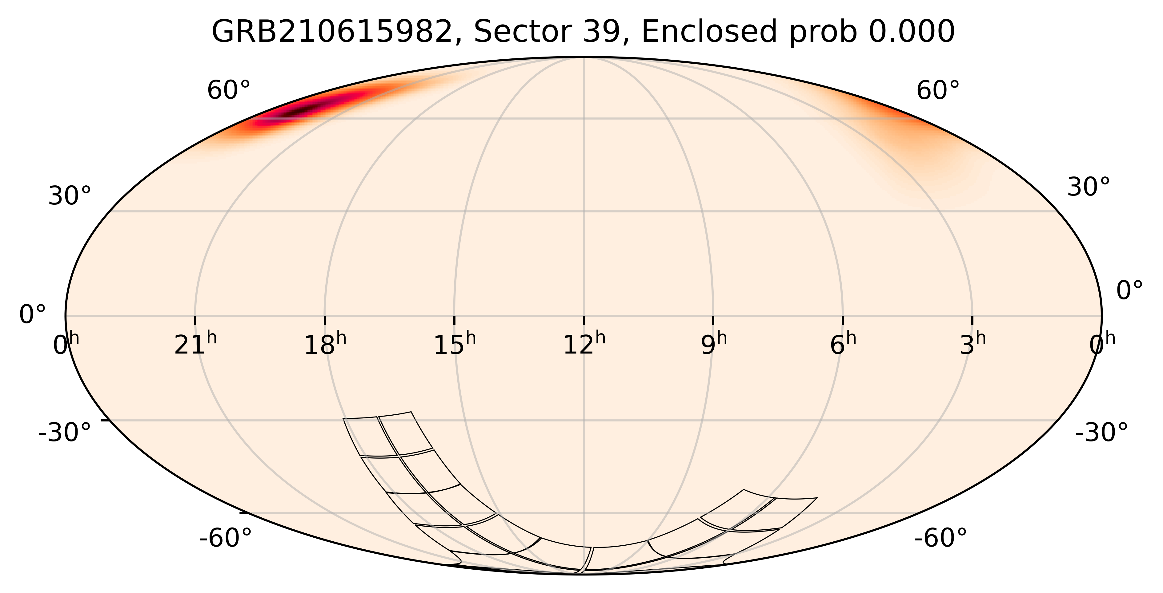 TESS Overlap Sky Map for GRB210615982 in TESS Sector39