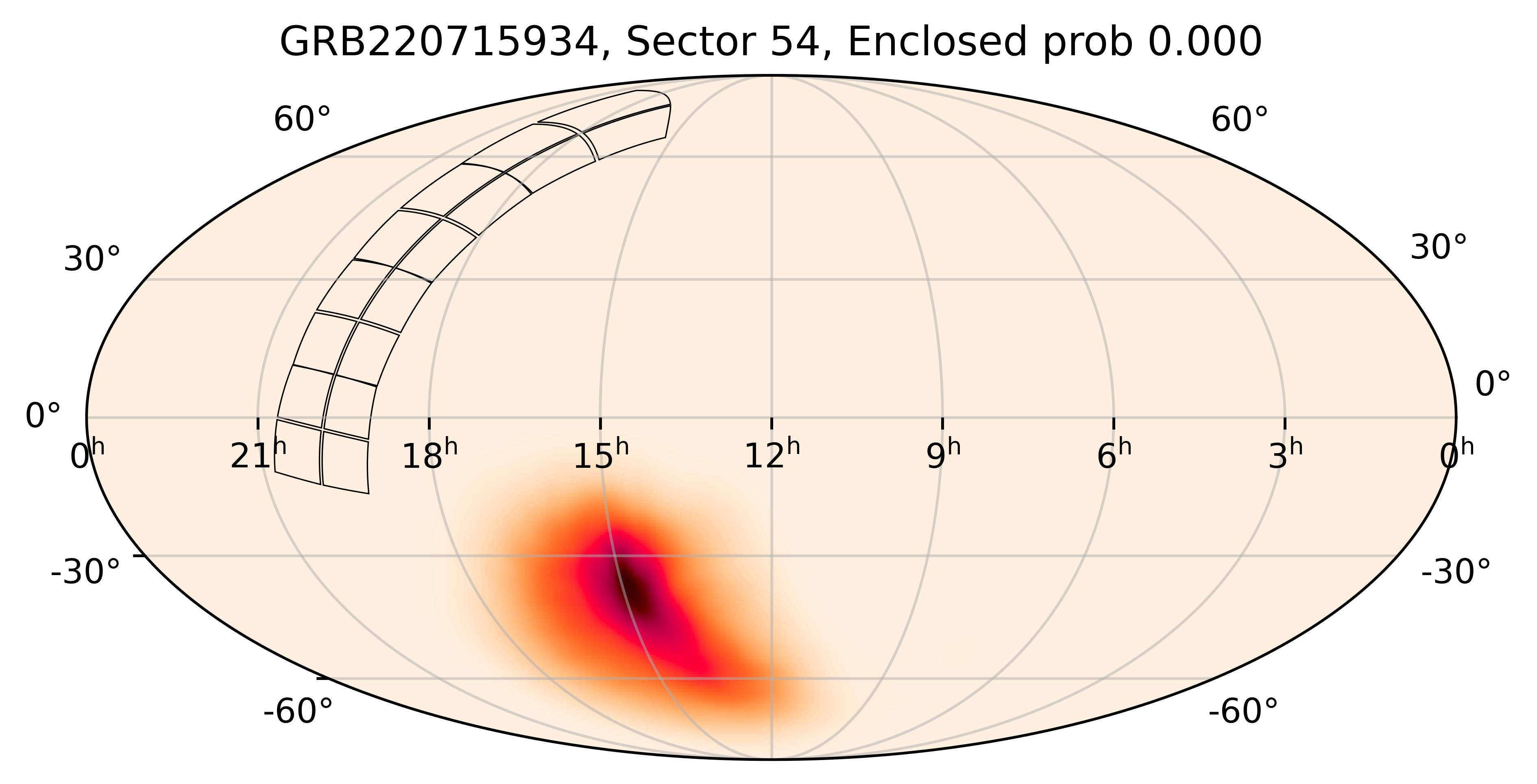 TESS Overlap Sky Map for GRB220715934 in TESS Sector54