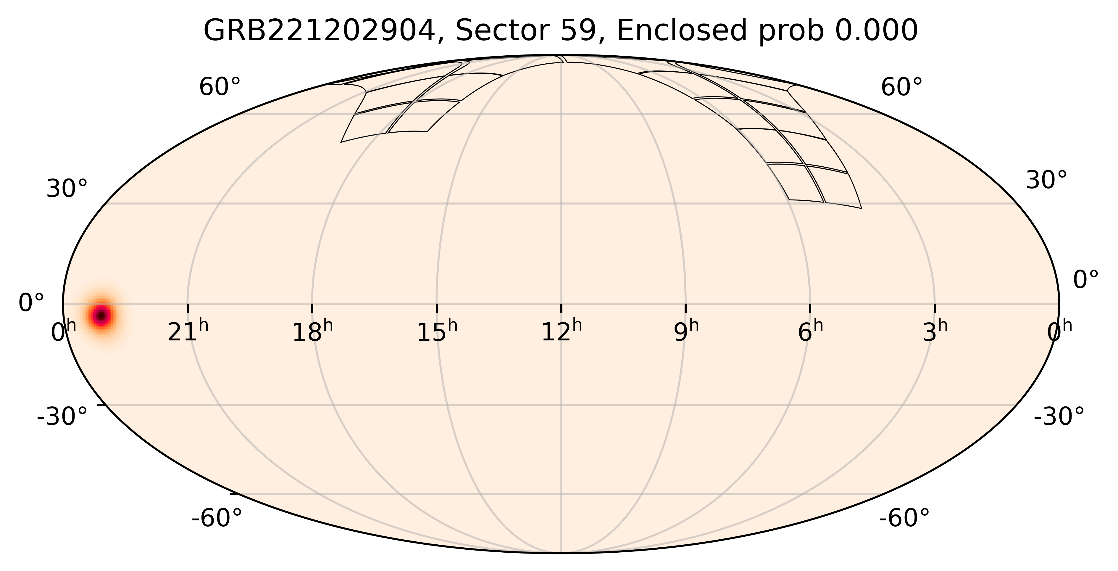 TESS Overlap Sky Map for GRB221202904 in TESS Sector59