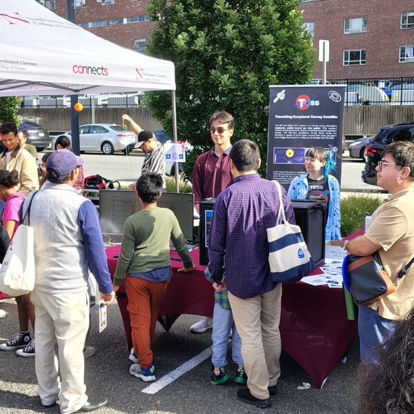 Jensen and Katharine answer questions about TESS and exoplanets at the Cambridge Science Carnival 2025.